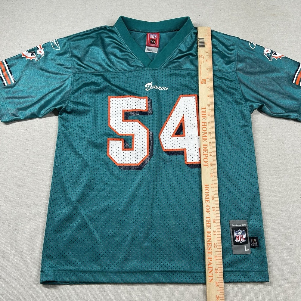 Vintage Reebok Zach Thomas Jersey Youth L (Womens S) Miami Dolphins NFL Football - Picture 9 of 10